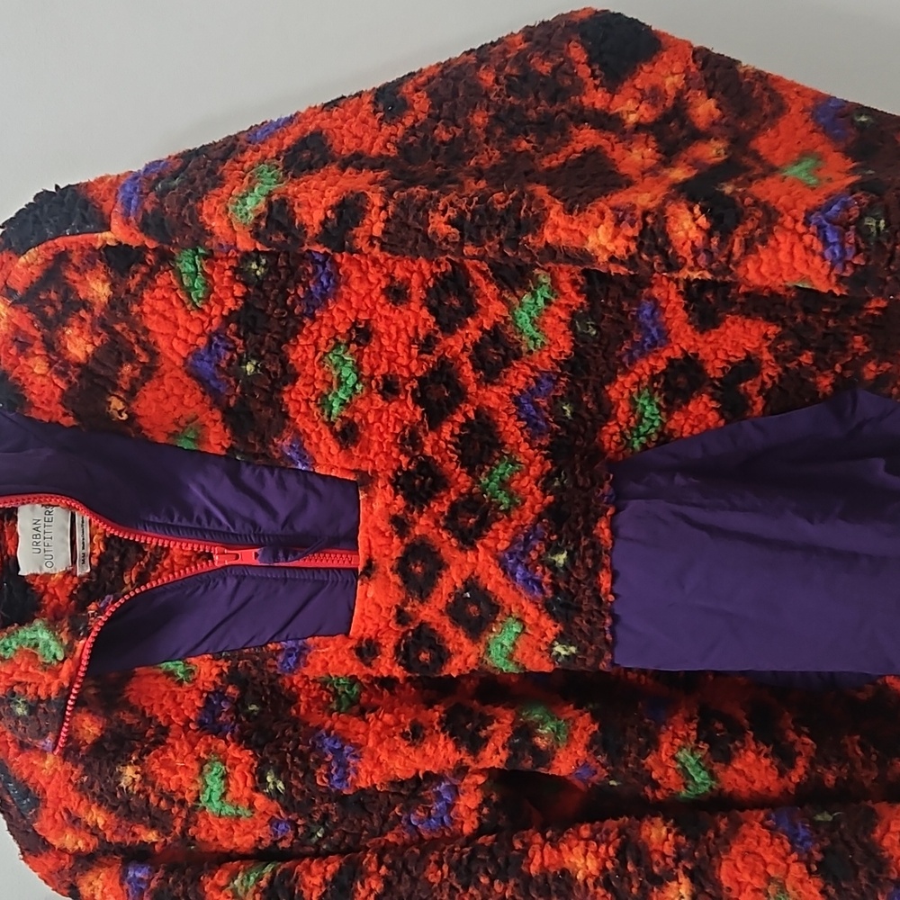 Urban Outfitters Multicolor Fleece with Purple Zipper - Picture 6 of 7